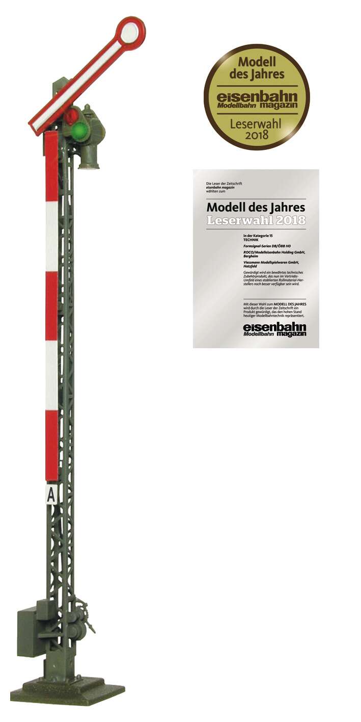 H0 Semaphore home signal, single-arm