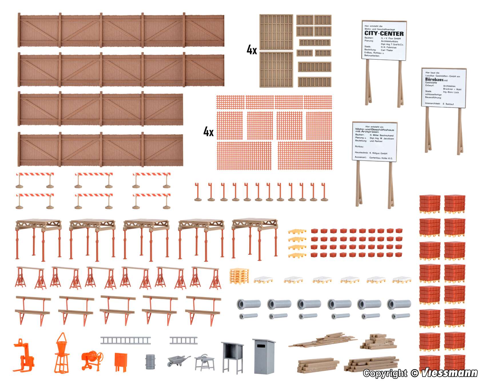 Deco set Construction site accessories