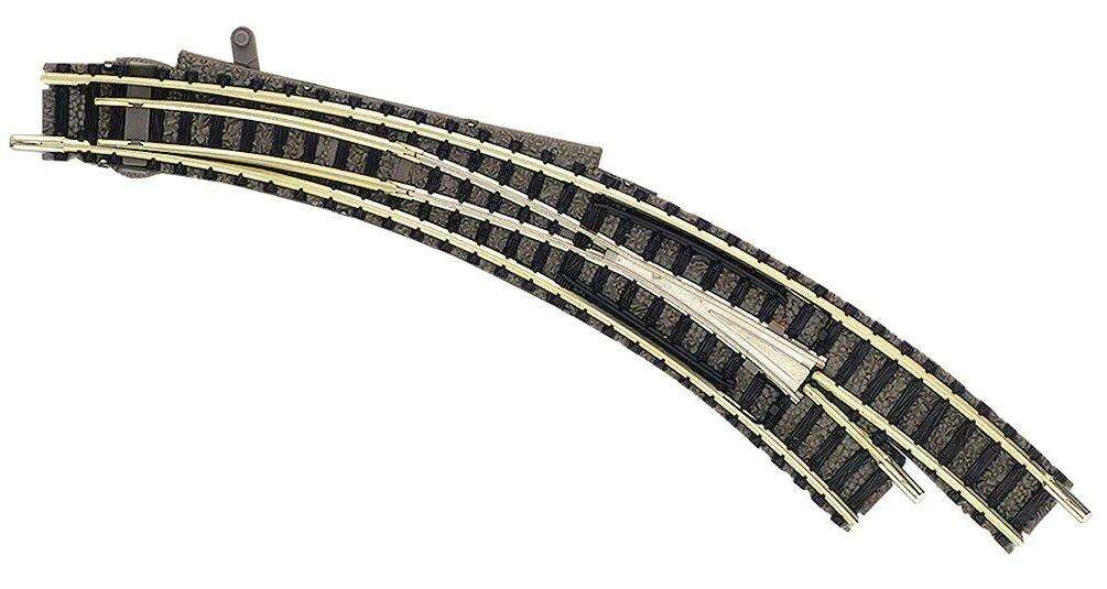 Right hand curved point for manual operation with current-conducting frog.