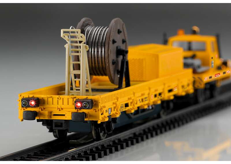 Two-Way Unimog with a Catenary Installation Car