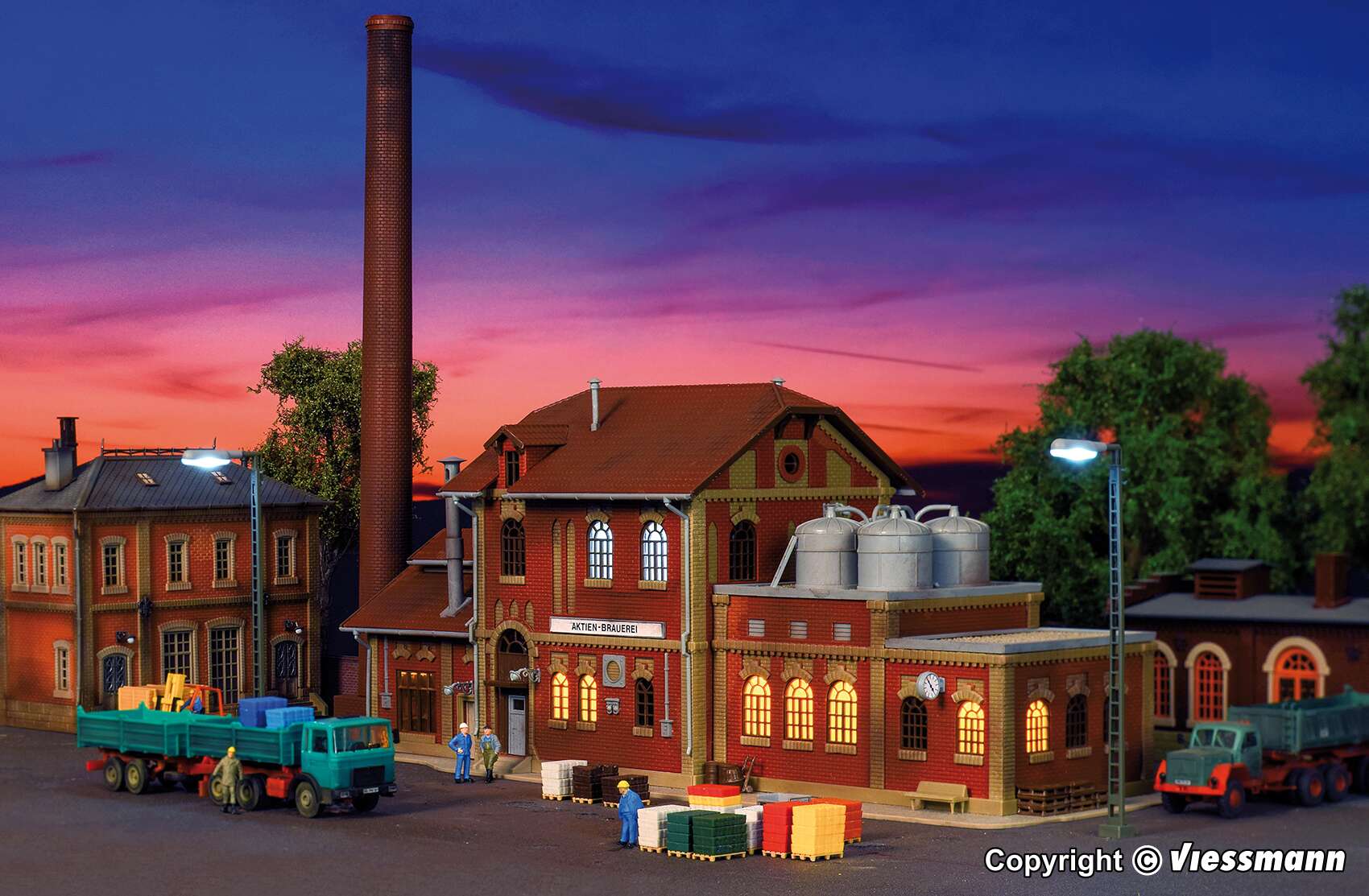 Brewery with interior boiler house