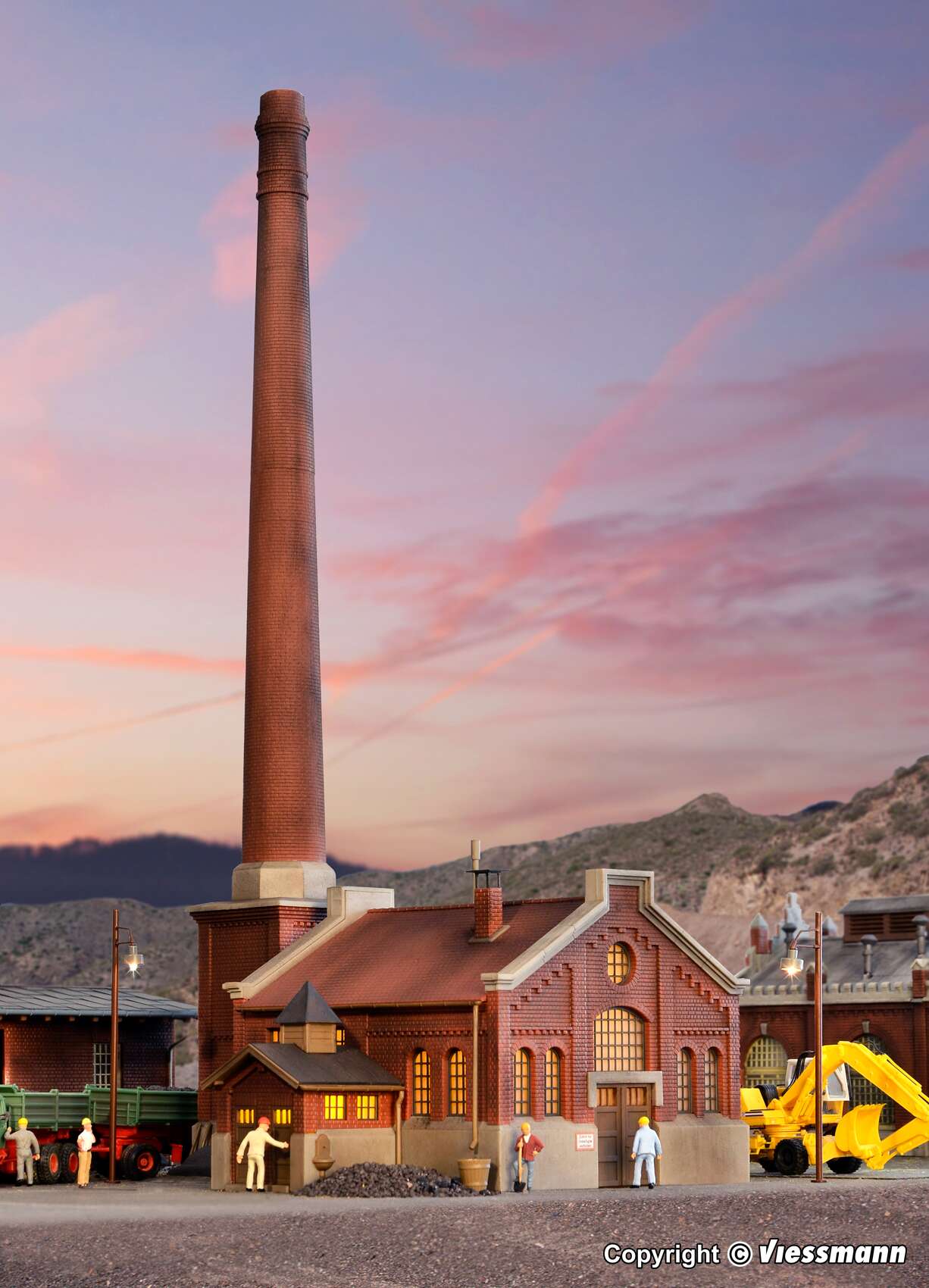 Boiler house with chimney