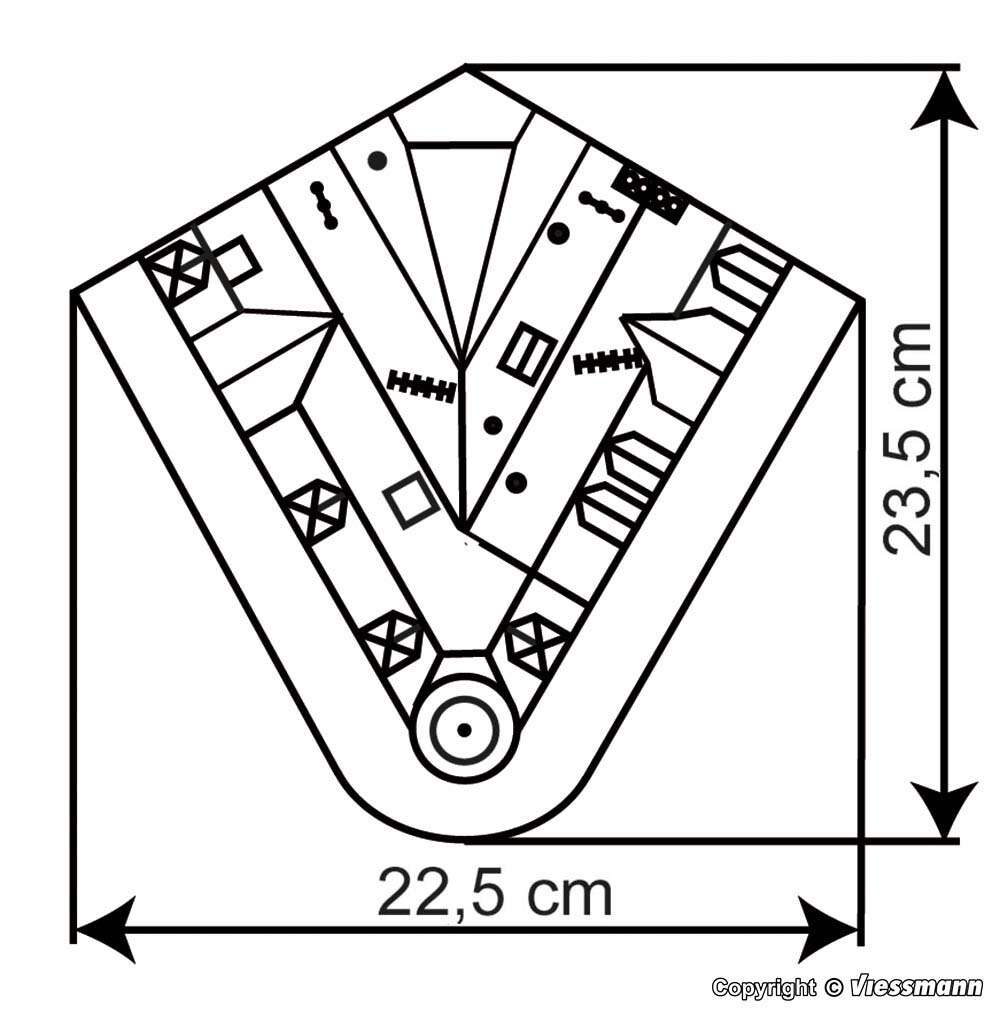 Town house with figure and house illumination