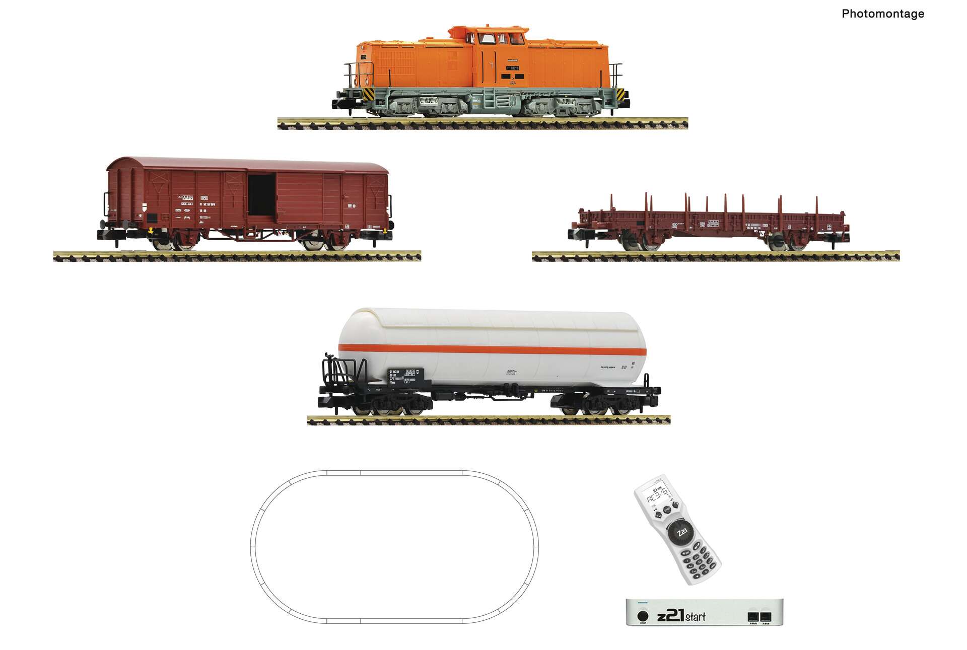 z21 start digital set: Diesel locomotive class 111 with goods train, DR