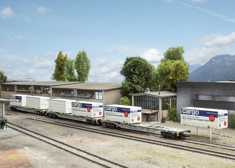 SBB Cargo Container Flat Car Set
