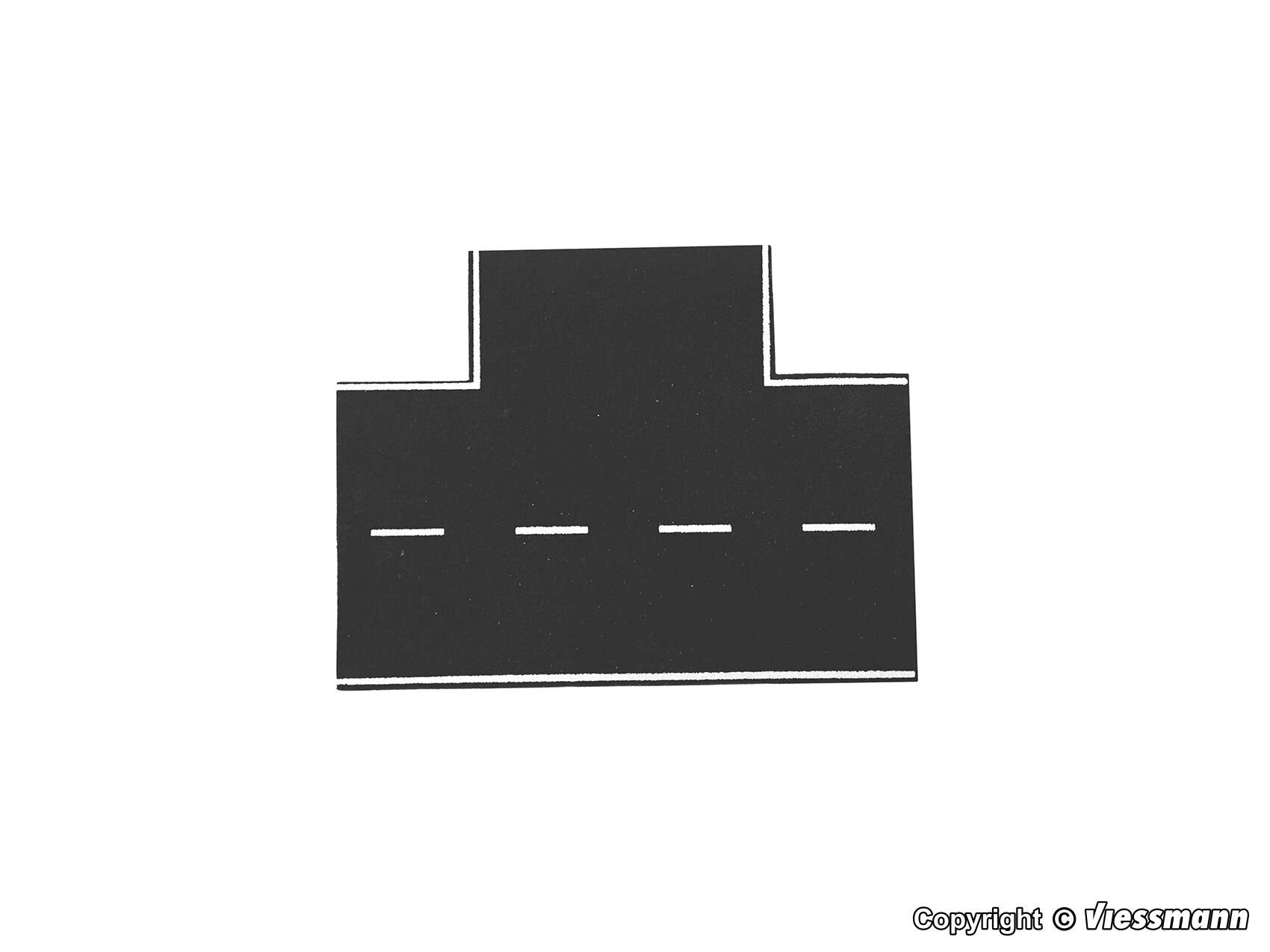 H0 Street plate asphalt of Stone Art, 90°-intersection, L 15 x W 11,5 cm