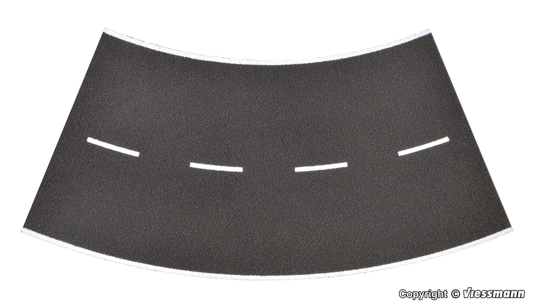 H0 Street plate asphalt of Stone Art, 45°-curve, radius 15 cm