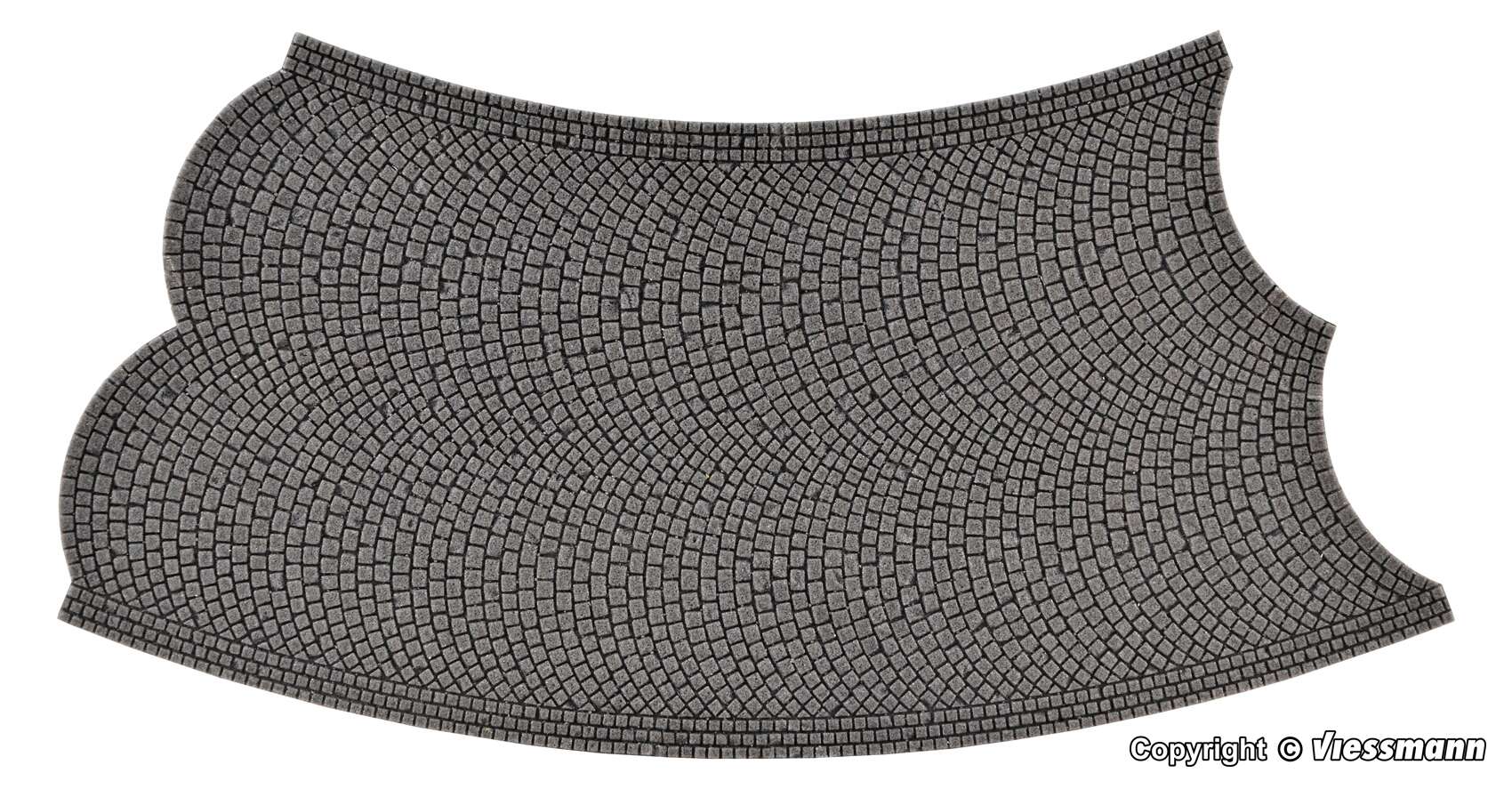 H0 Street plate cobblestone of Stone Art, 45°- curve, radius 15 cm