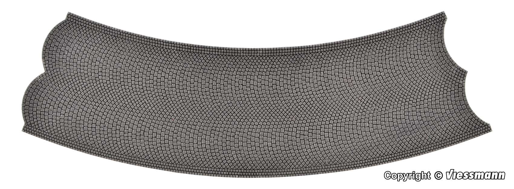 H0 Street plate cobblestone of Stone Art, 45°-curve, radius 30 cm