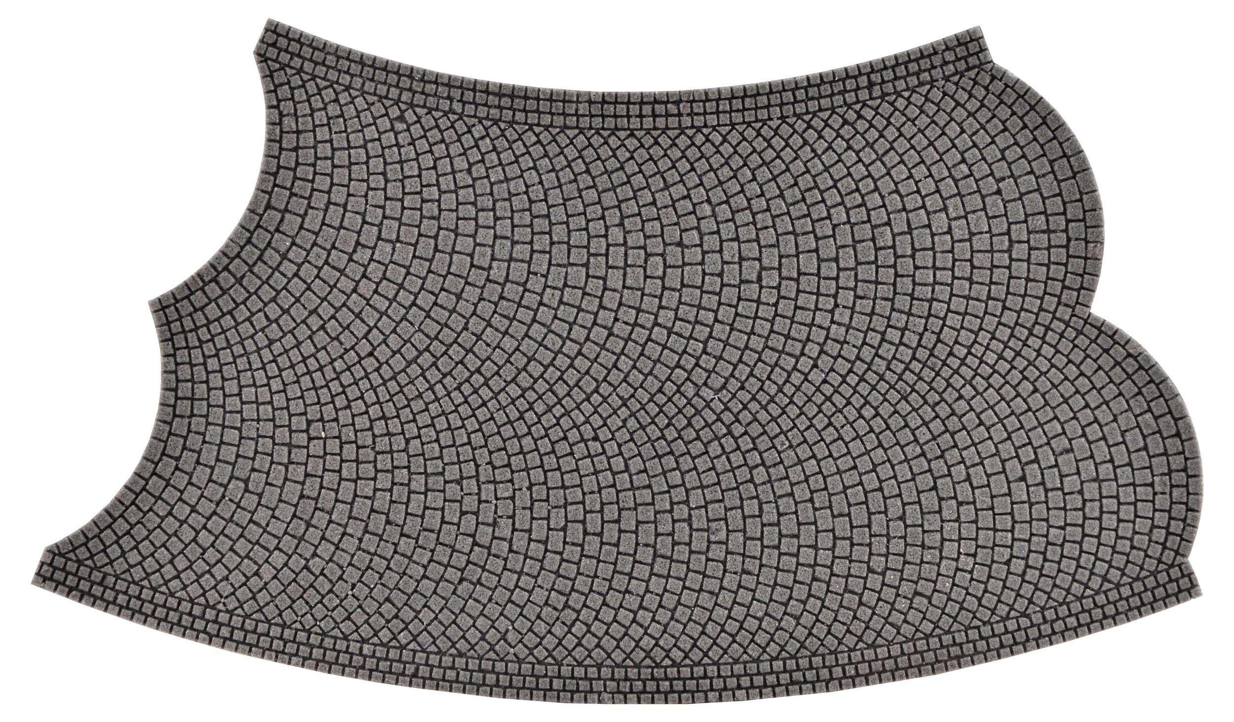 H0 Street plate cobblestone of Stone Art, 45°-curve, contrary, radius 12 cm