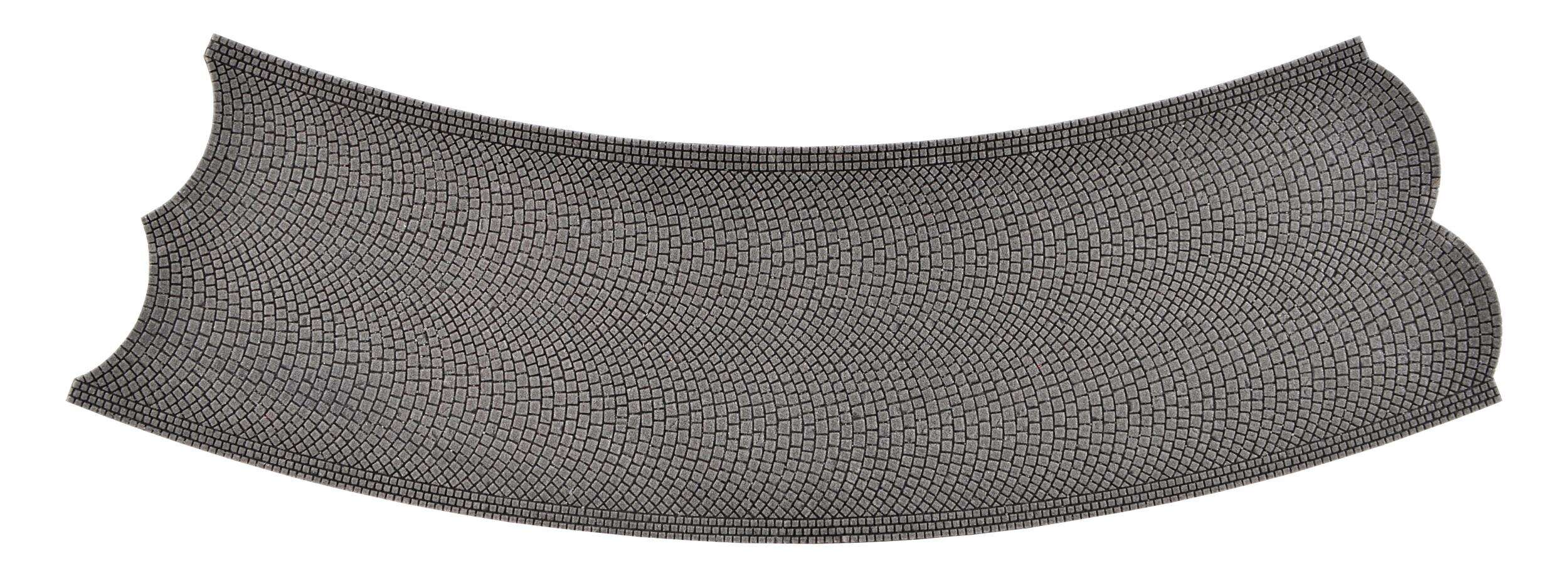 H0 Street plate cobblestone of Stone Art, 45°- curve, contrary, radius 30 cm