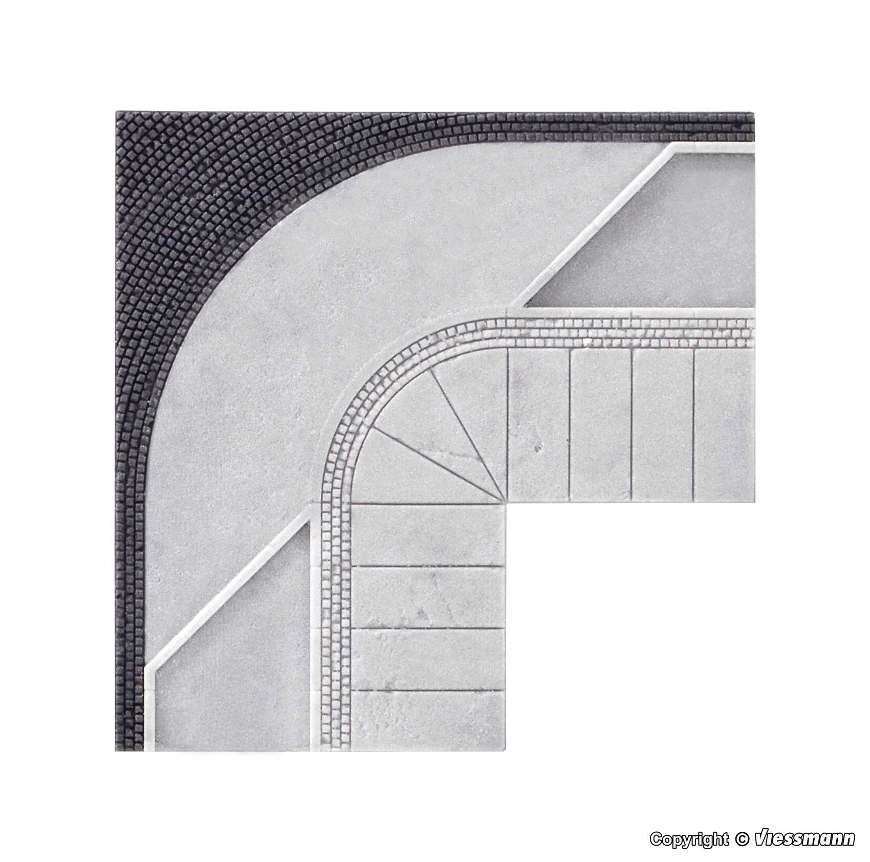 H0 Pavement with 90°-angle