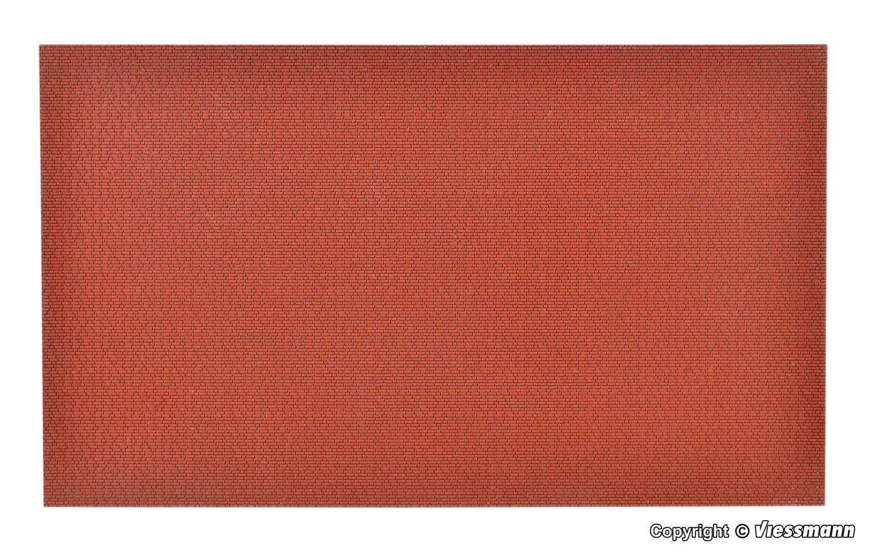 H0 Wall plate clinker brick of Stone Art, L 28 x W 16 cm