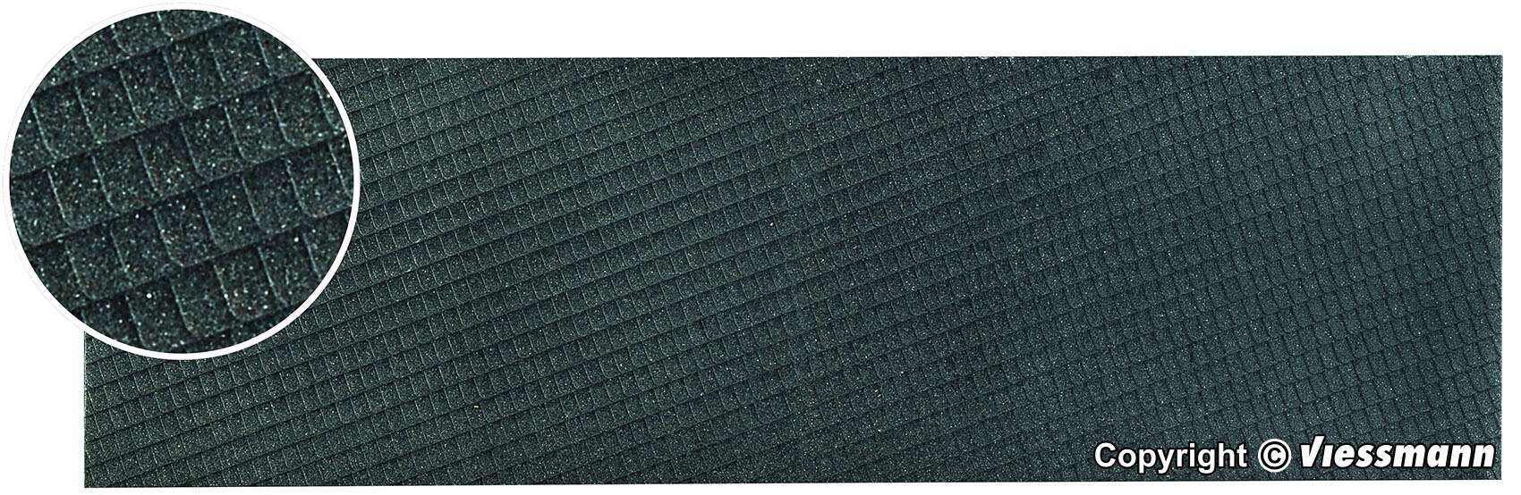 H0 Roof plate slate of Stone Art, L 28 x W 16,3 c