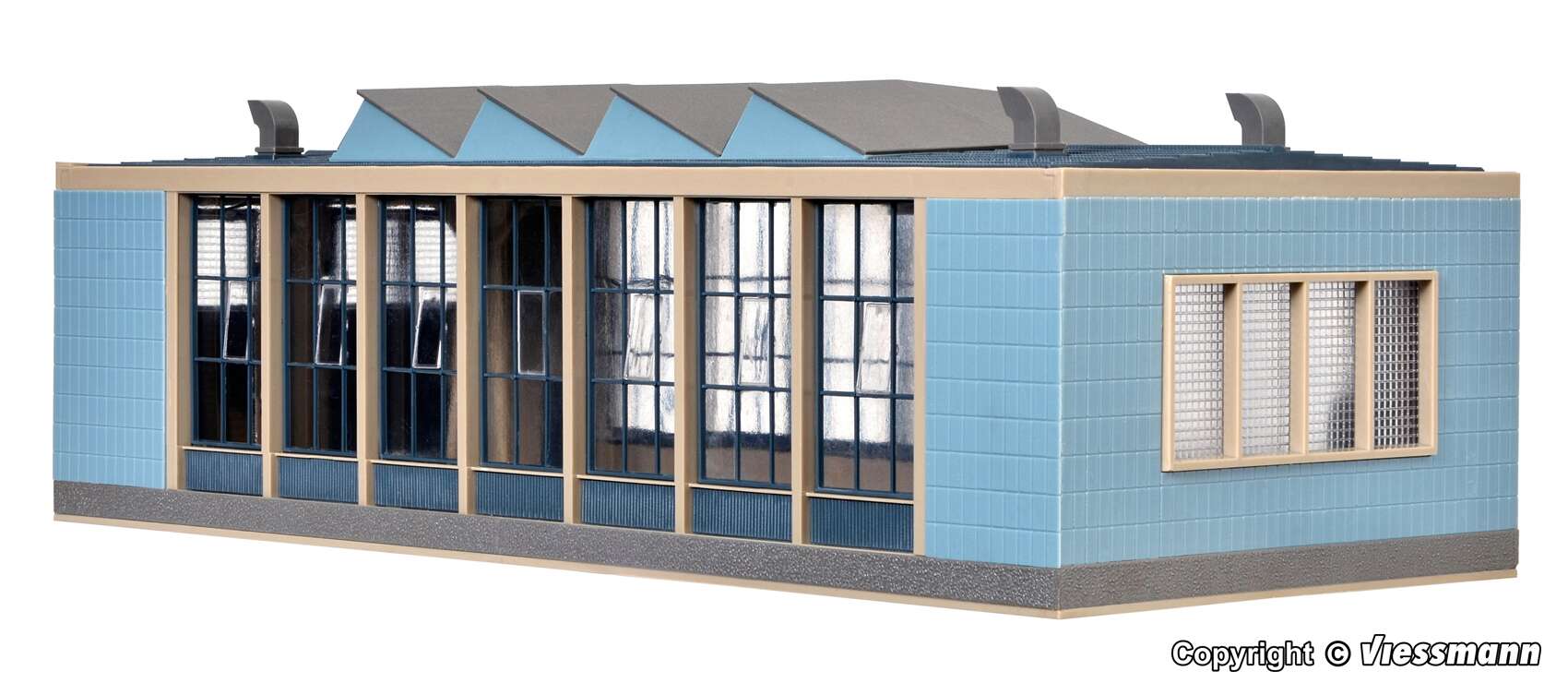 E-Loco shed with door lock mechanism, double track