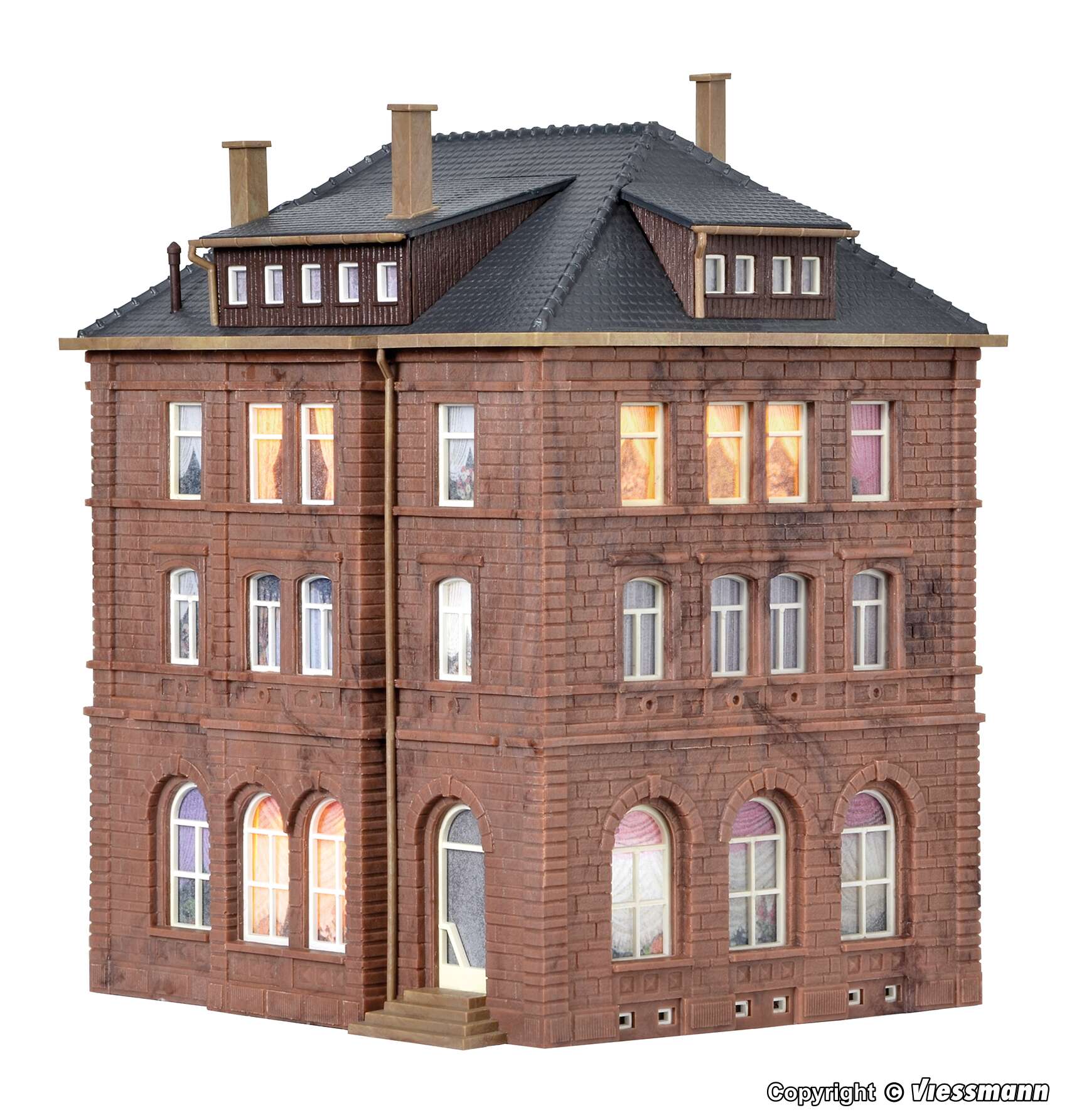 Railway system building incl. illumination starter set, functional kit