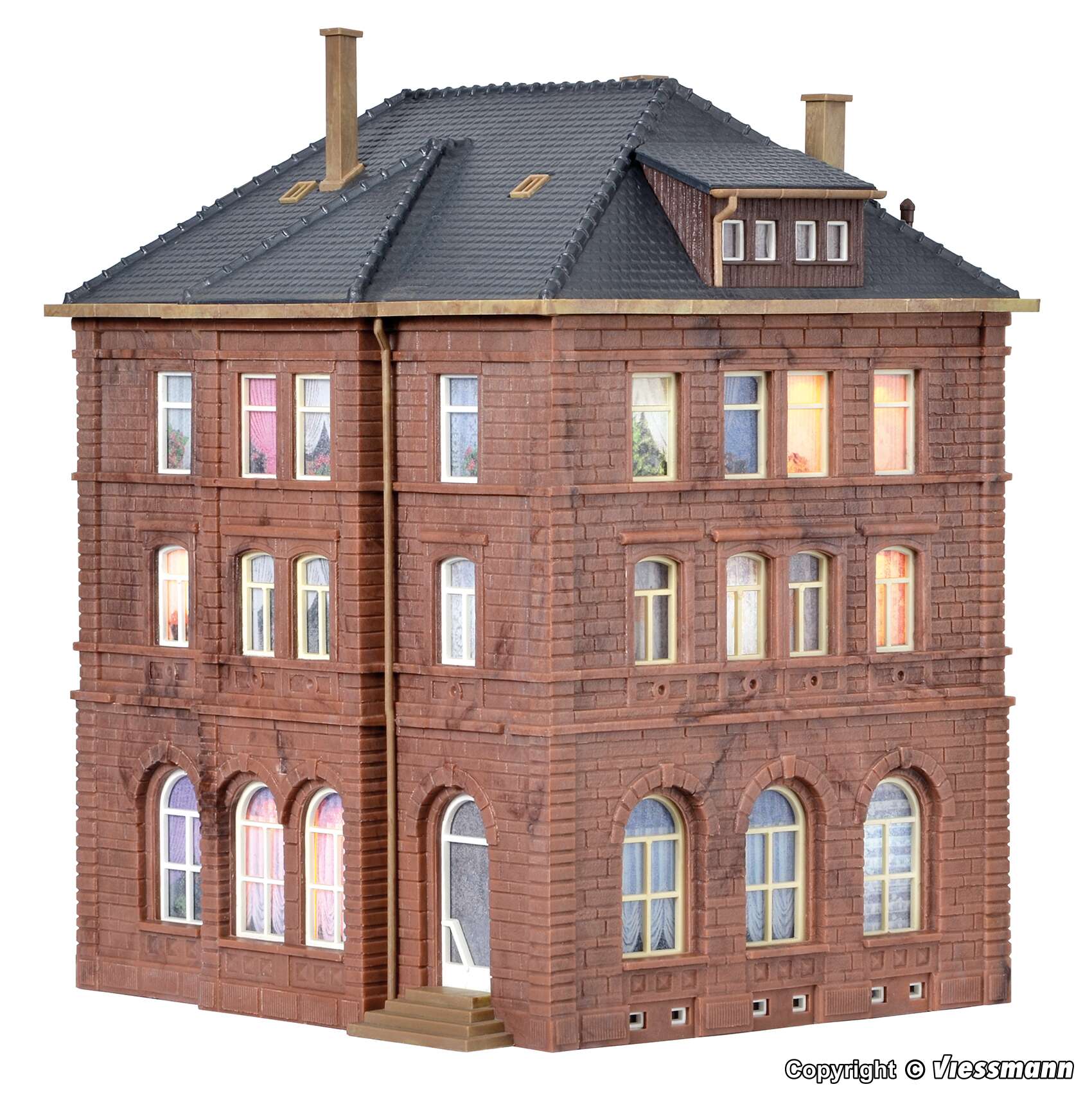 Railway system building incl. illumination starter set, functional kit