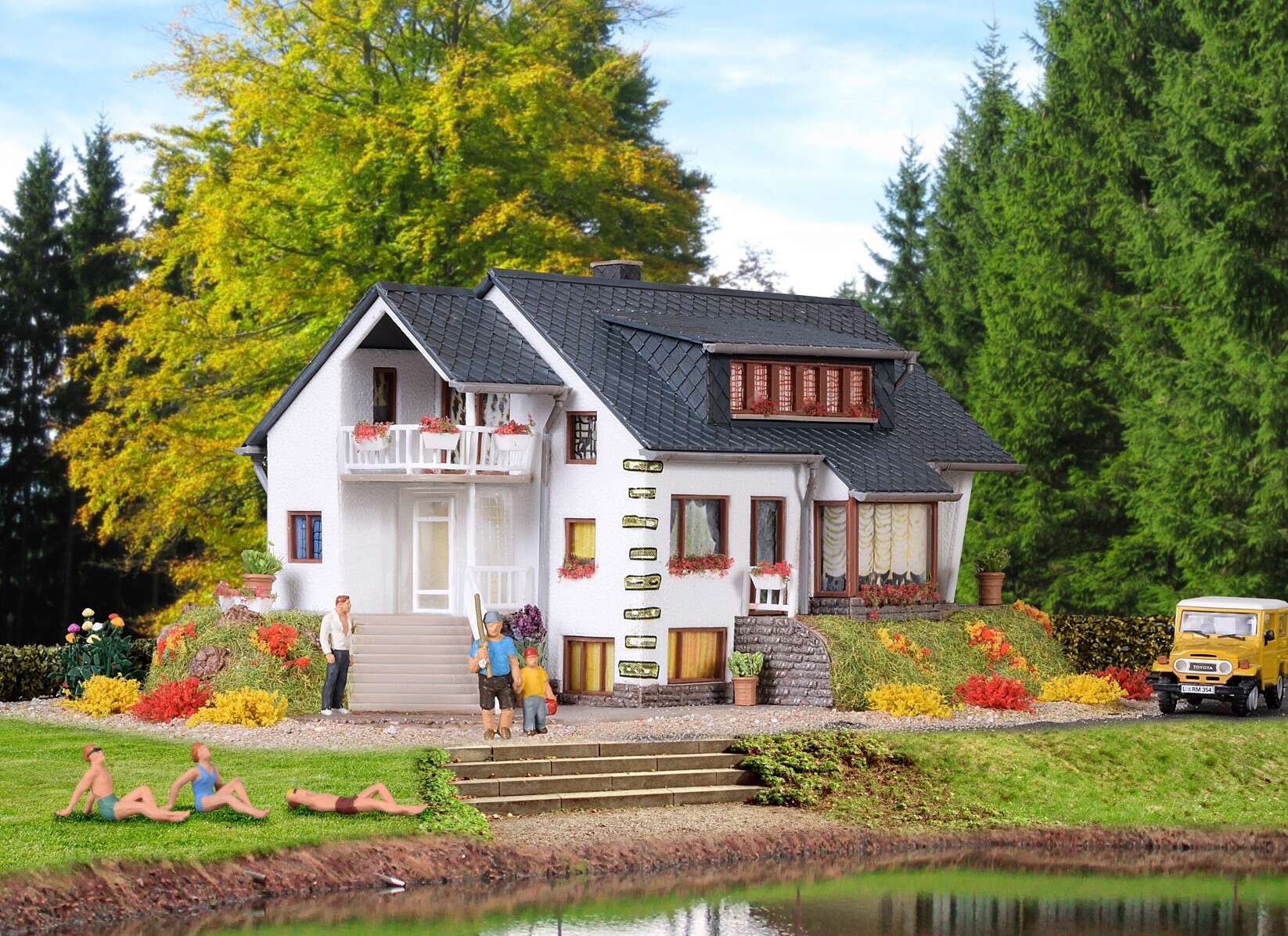 House by the lake, shore