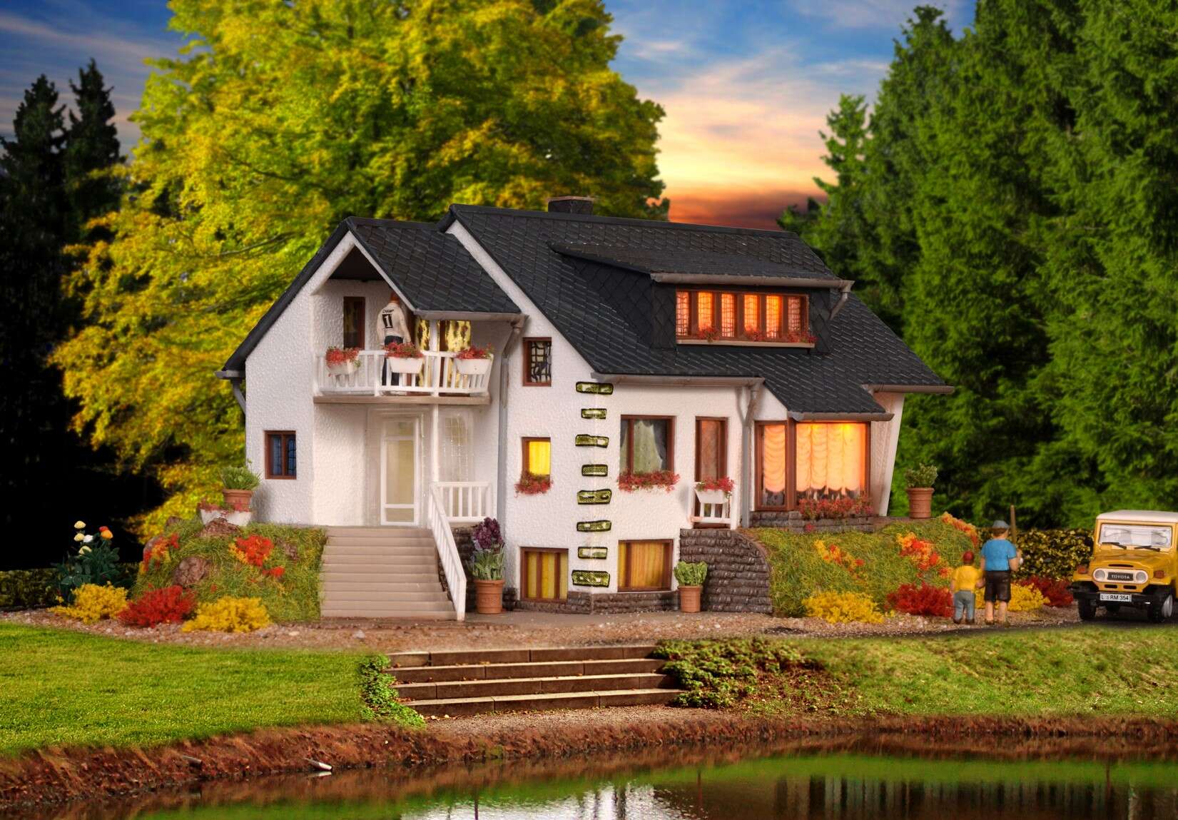 House by the lake, shore