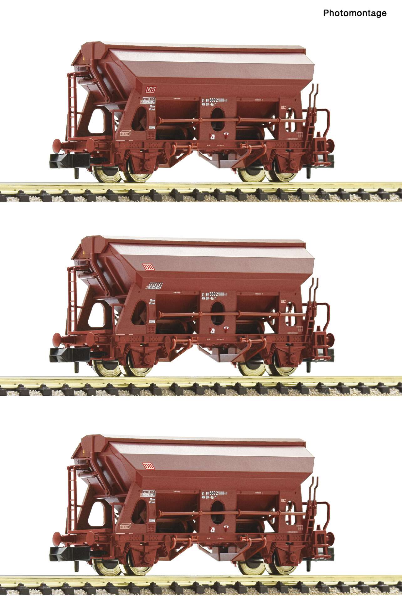 3-piece set: Swing roof wagons, DB AG