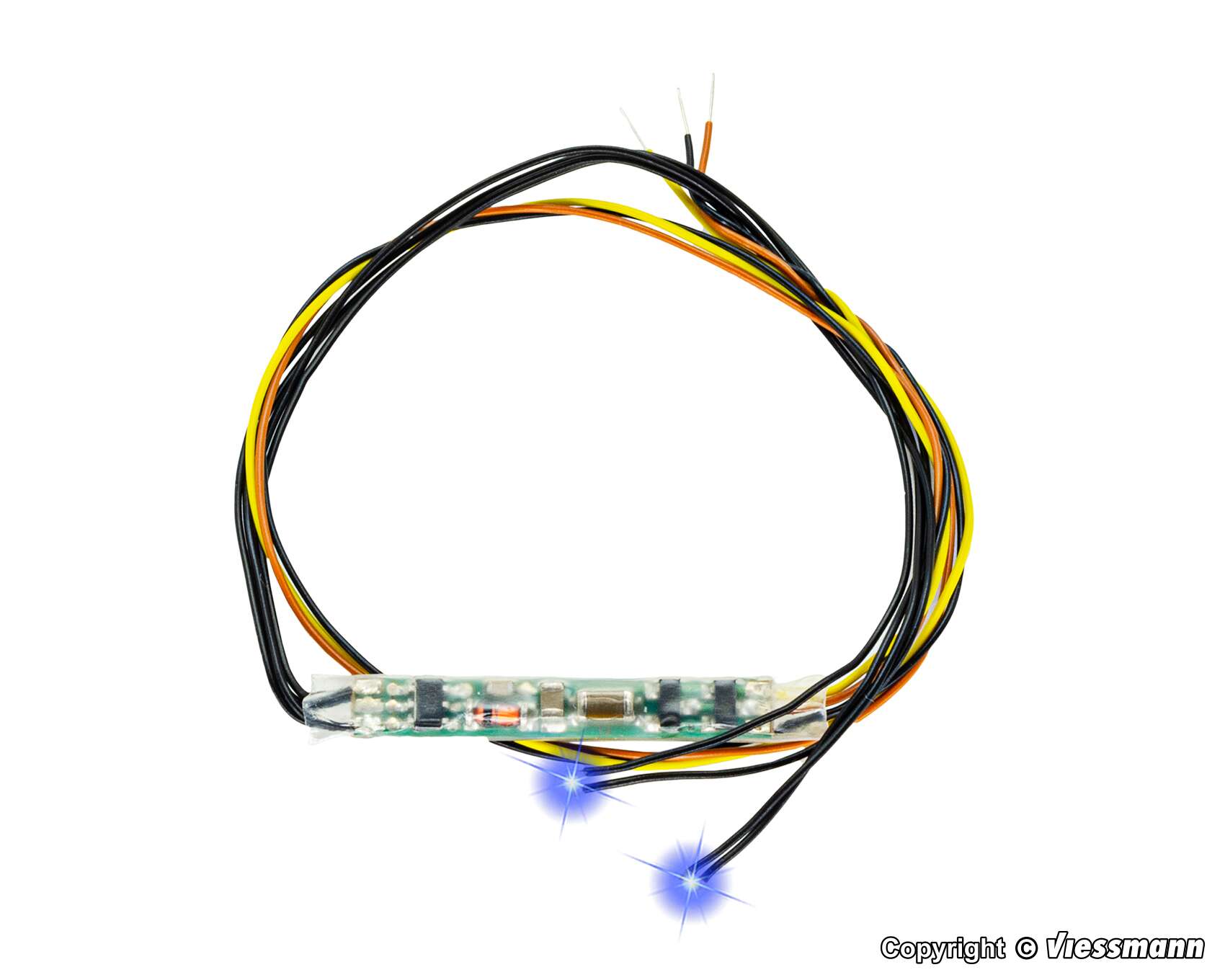 Mini-LED blue, 2 pieces with micro-blinker electronics