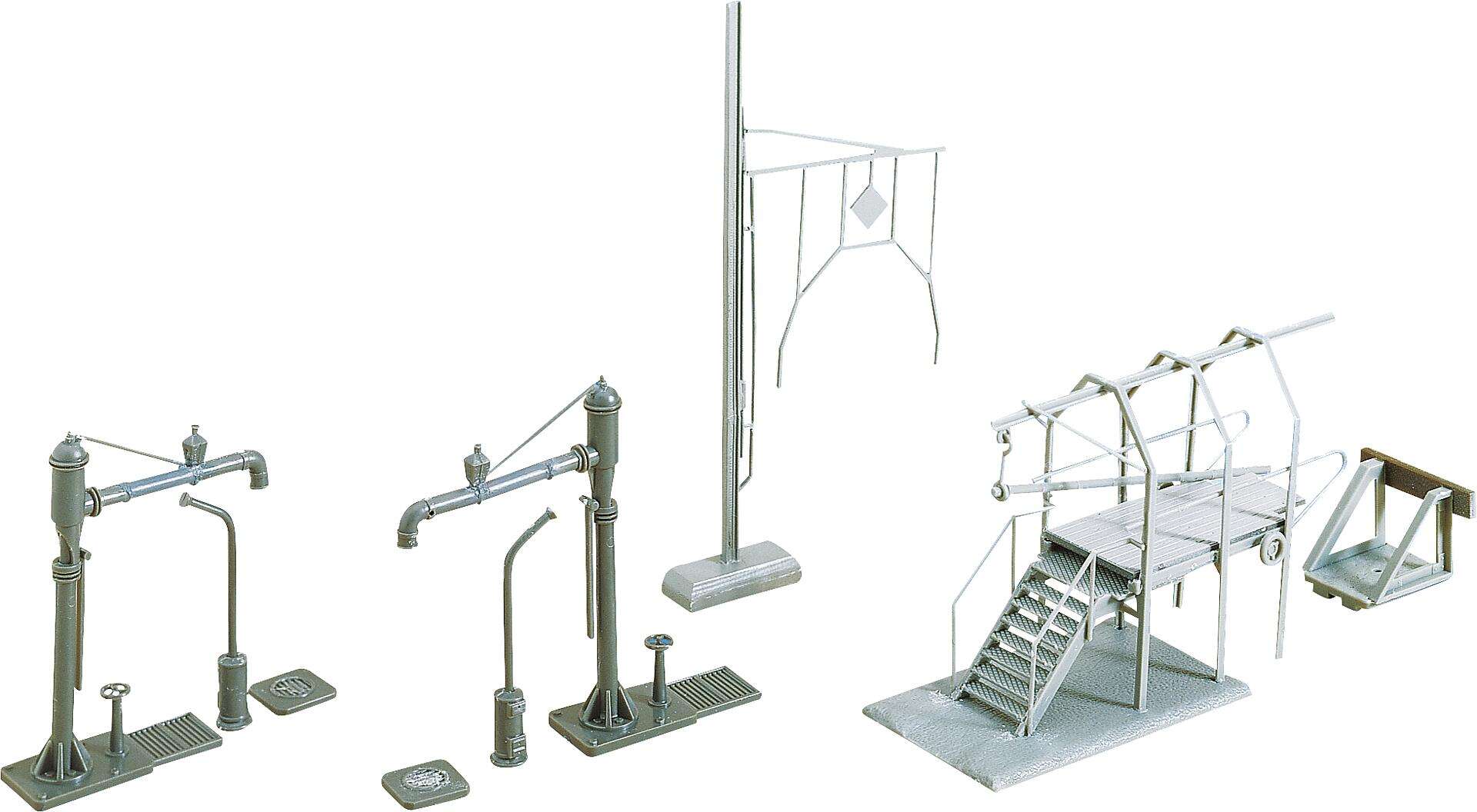 Water standpipe, loading gauge, locomotive tube cleaner