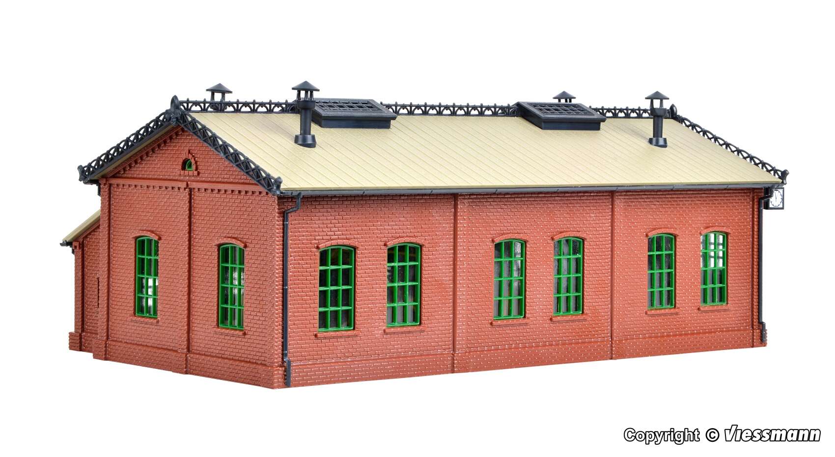 Loco shed, double track
