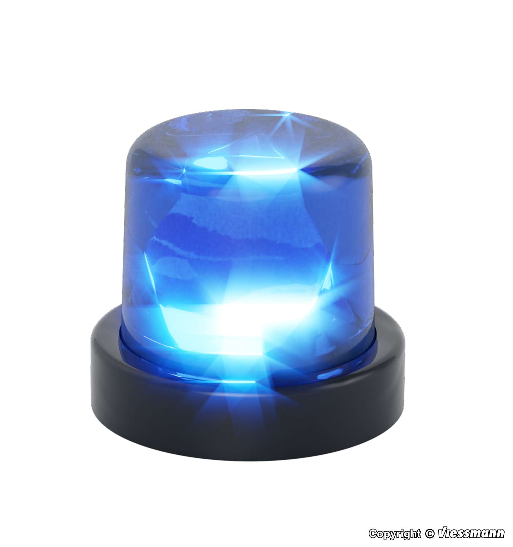 Rotating flashing light with blue LED