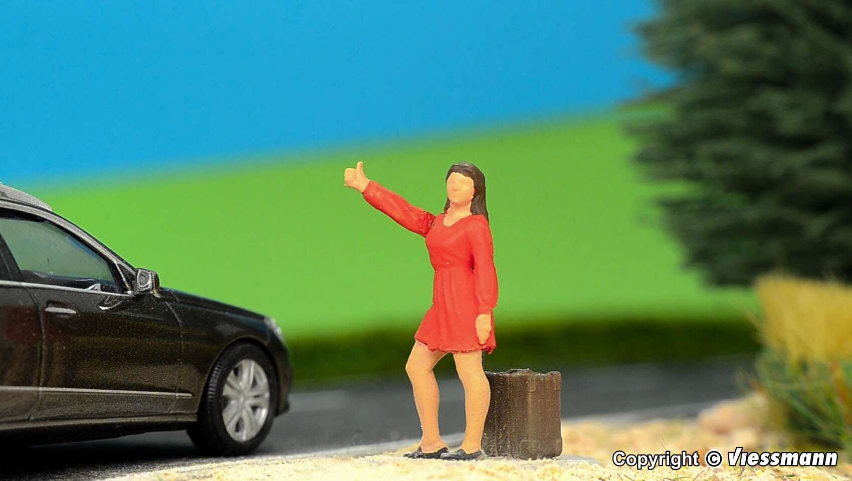 Hitchhiker with moving arm