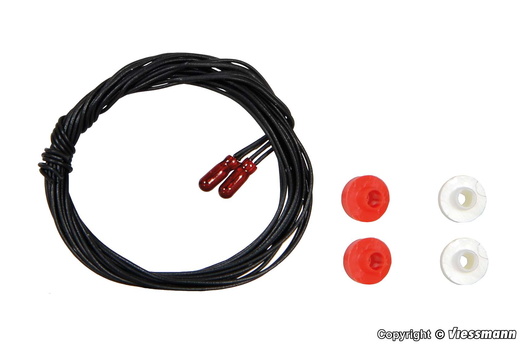 Spare bulb red T 1/2, Ø 1,8 mm, 16 V, 30 mA, 2 cables, 2 pieces
