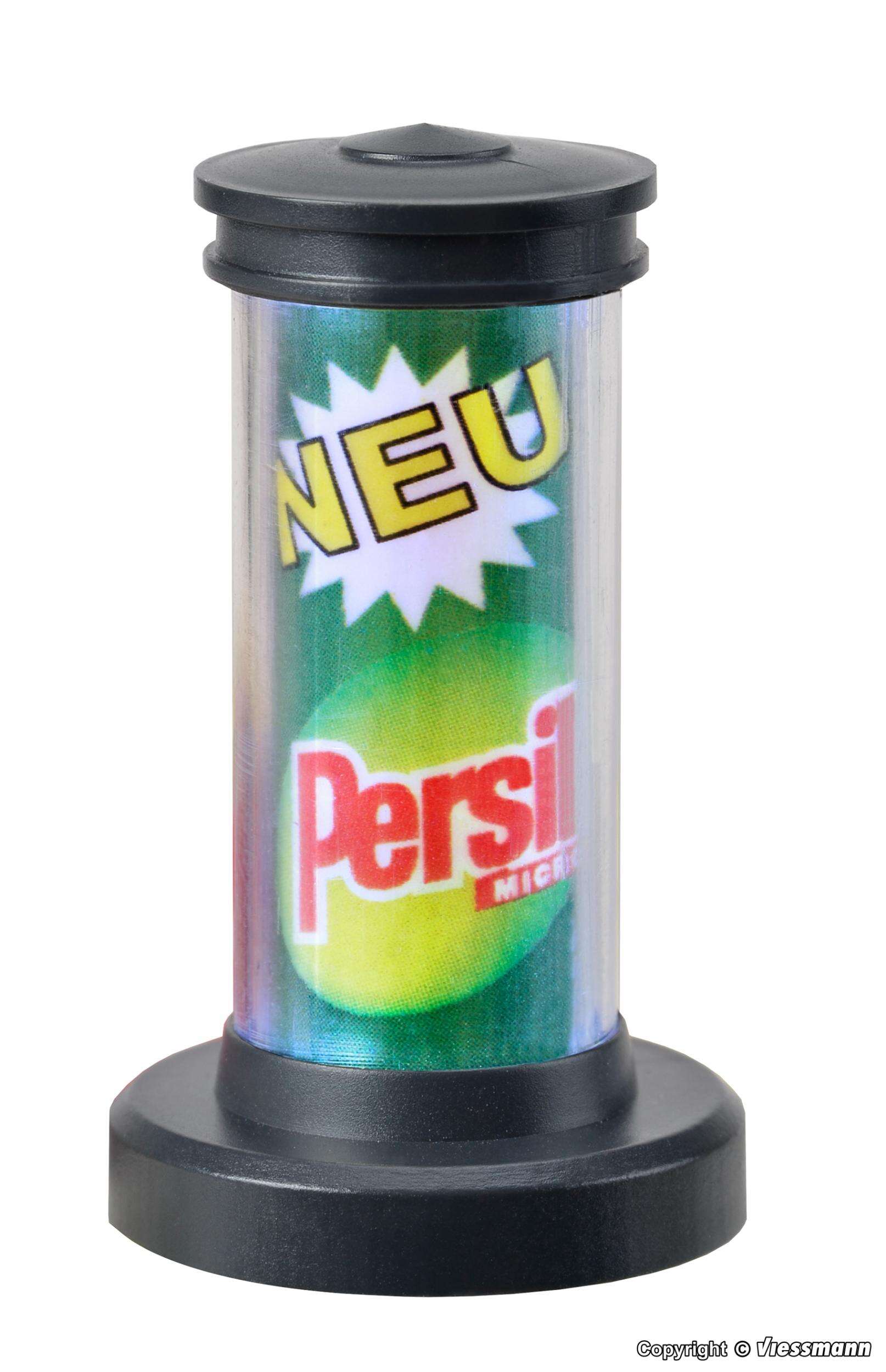 Rotating advertising column with LED lighting