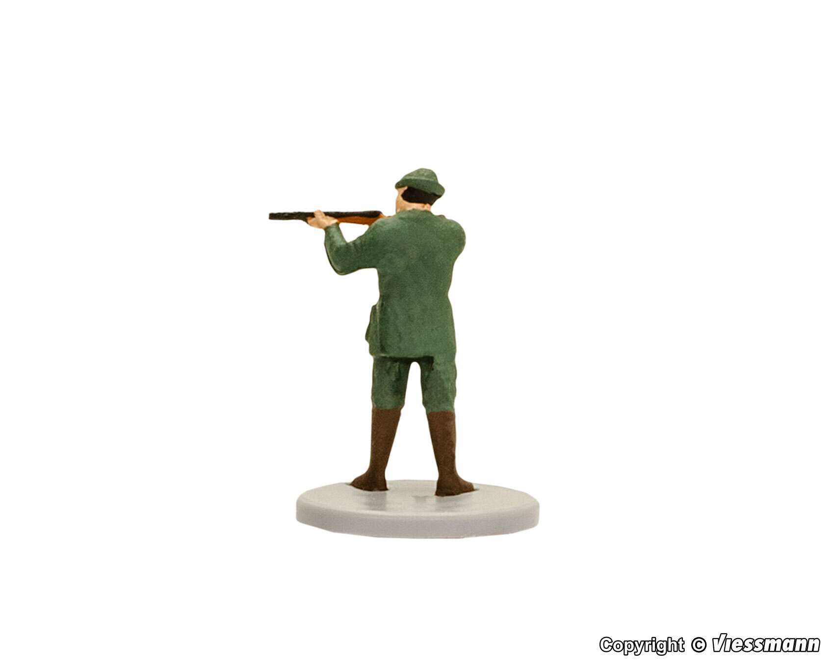 Huntsman with gun and muzzle flash