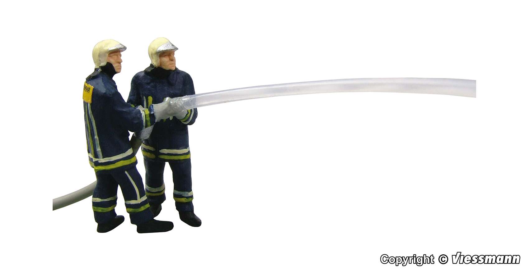Fireman at fire-fighting operation