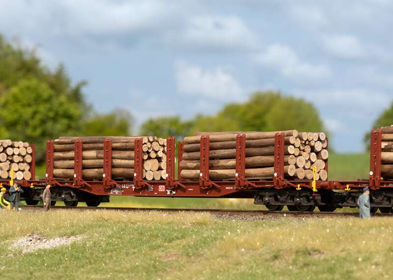 Stake Car Set for Wood Transport