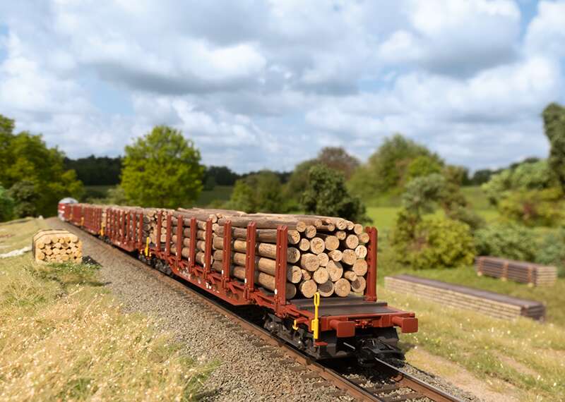 Stake Car Set for Wood Transport