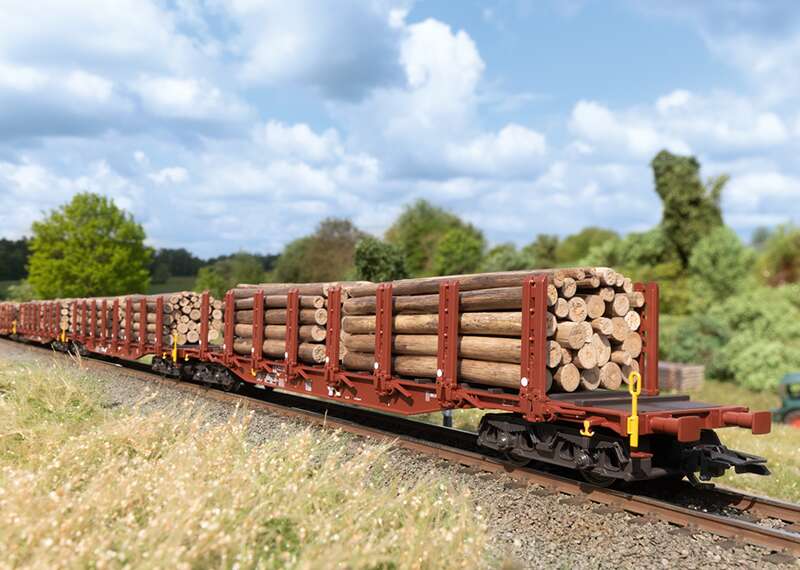 Stake Car Set for Wood Transport