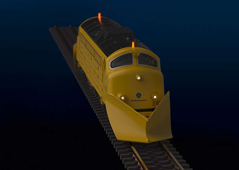 Diesel Locomotive with Snowplows