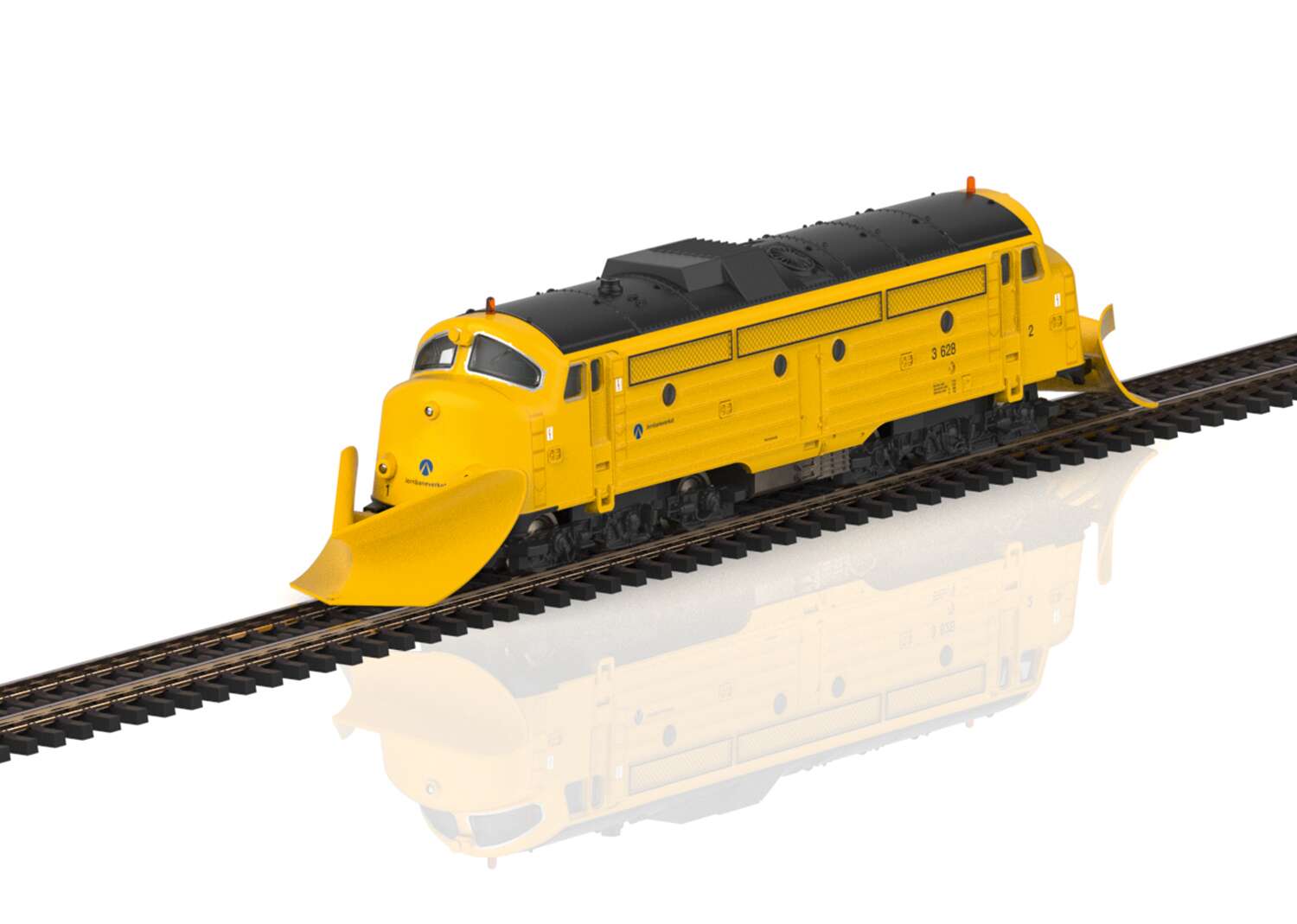 Diesel Locomotive with Snowplows