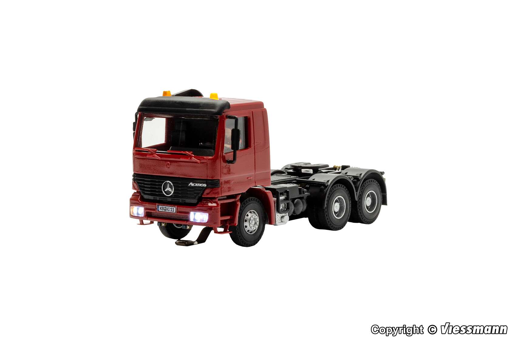 MB ACTROS 3-axle articulate truck with rotating flashing lights, basic, functional model