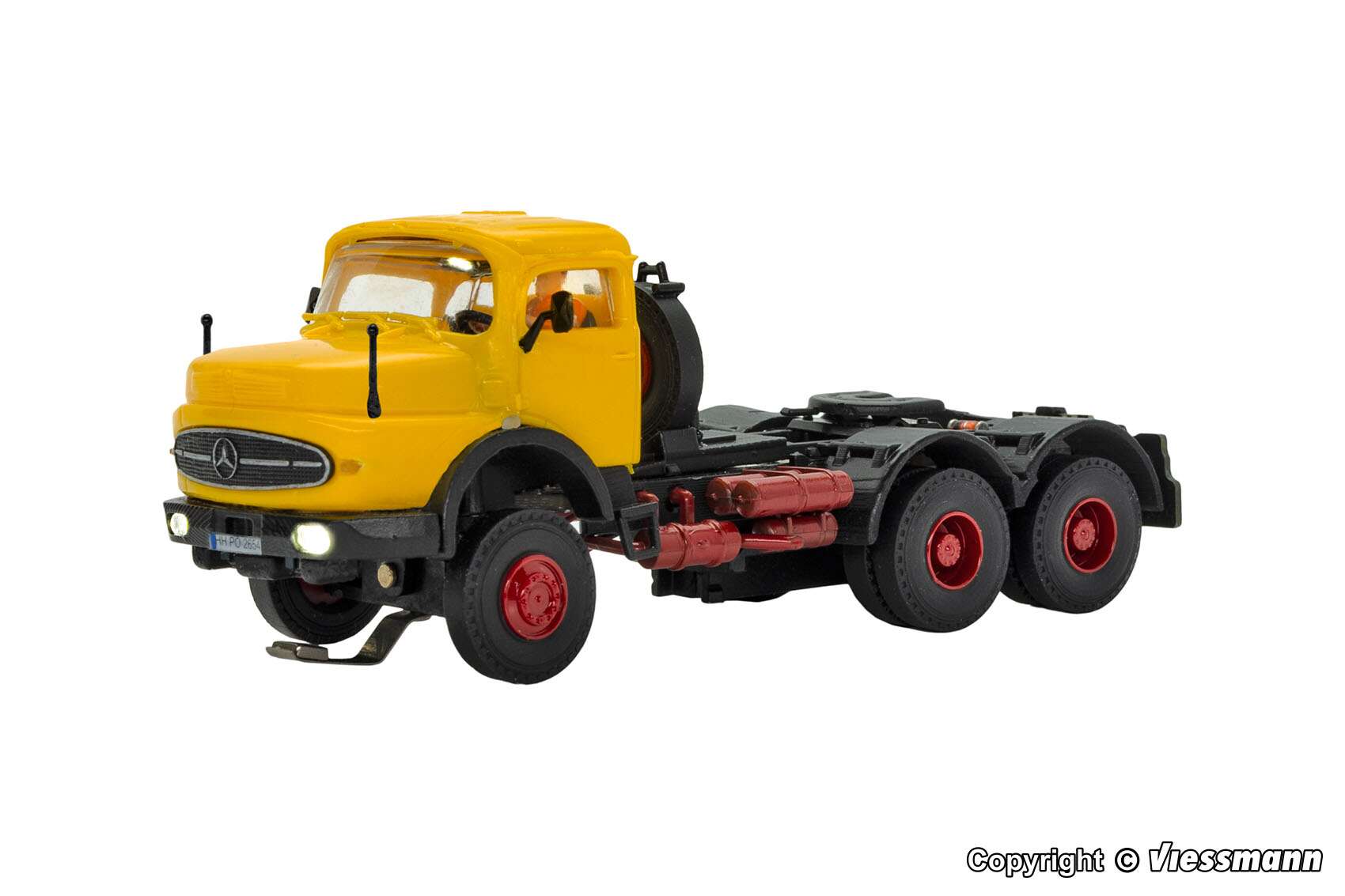 MB round bonnet 3-axle articulate truck, basic, functional model