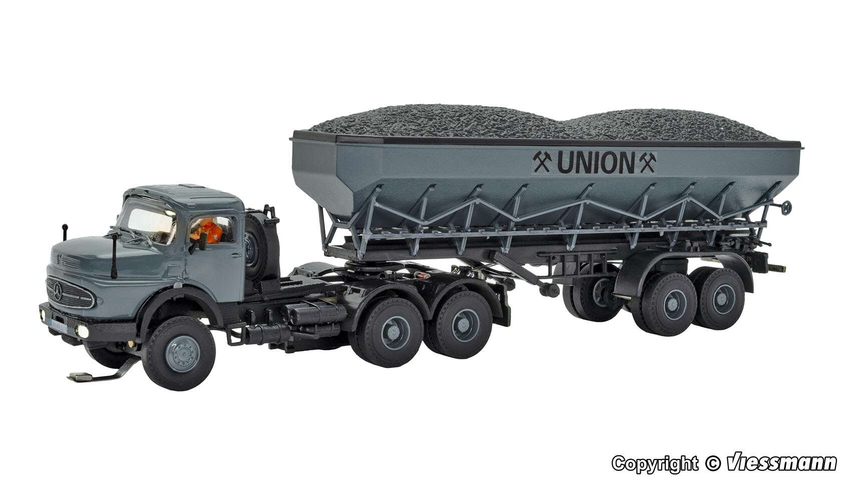 MB round bonnet 3-axle with charcoal vessel UNION, basic, functional model