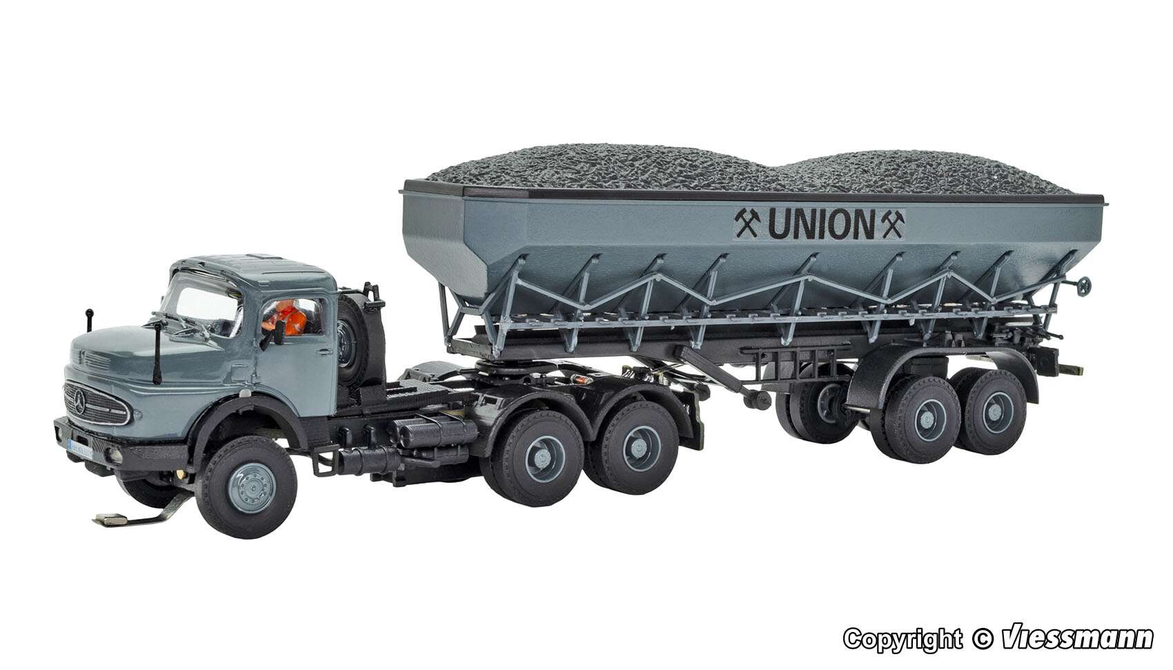 MB round bonnet 3-axle with charcoal vessel UNION, basic, functional model