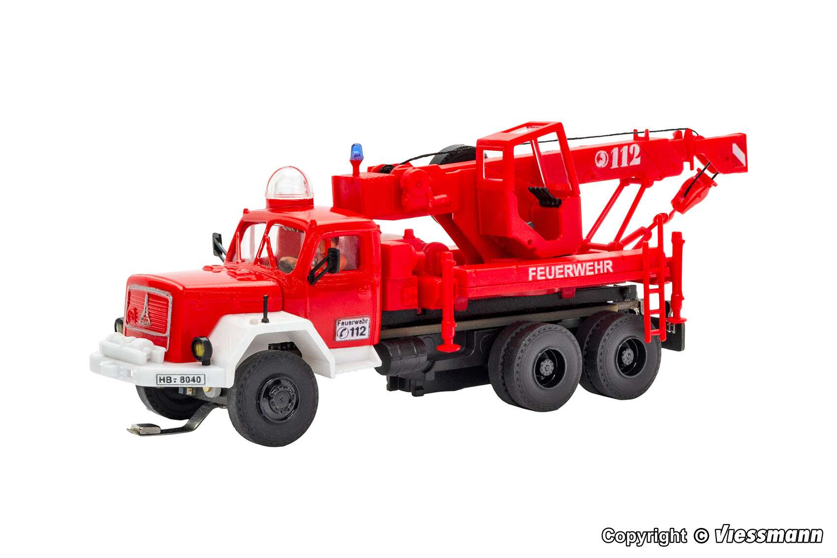 Fire brigade MAGIRUS DEUTZ 3-axle recovery crane, basic, functional model