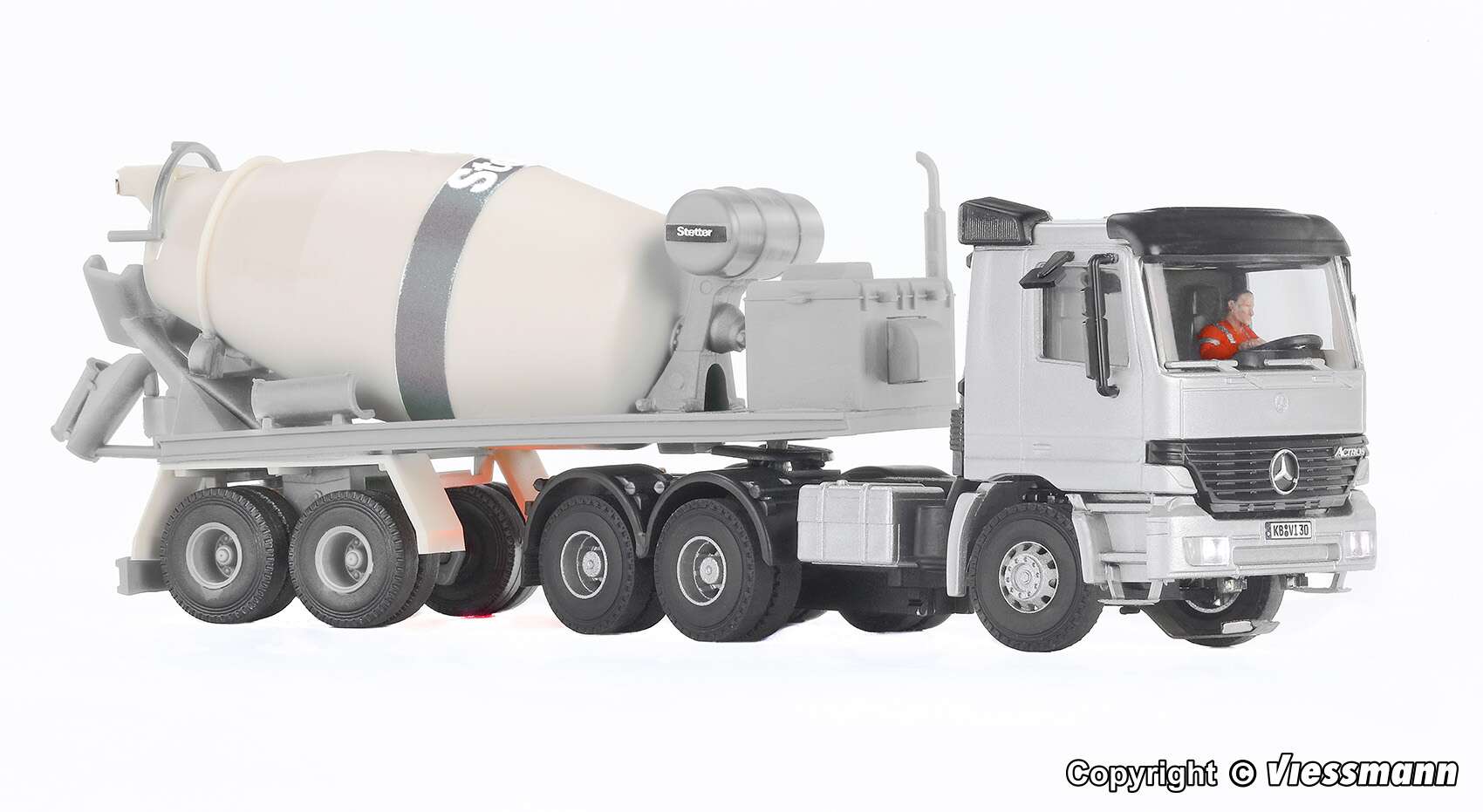 MB ACTROS 2-axle concrete mixer semitrailer, functional model