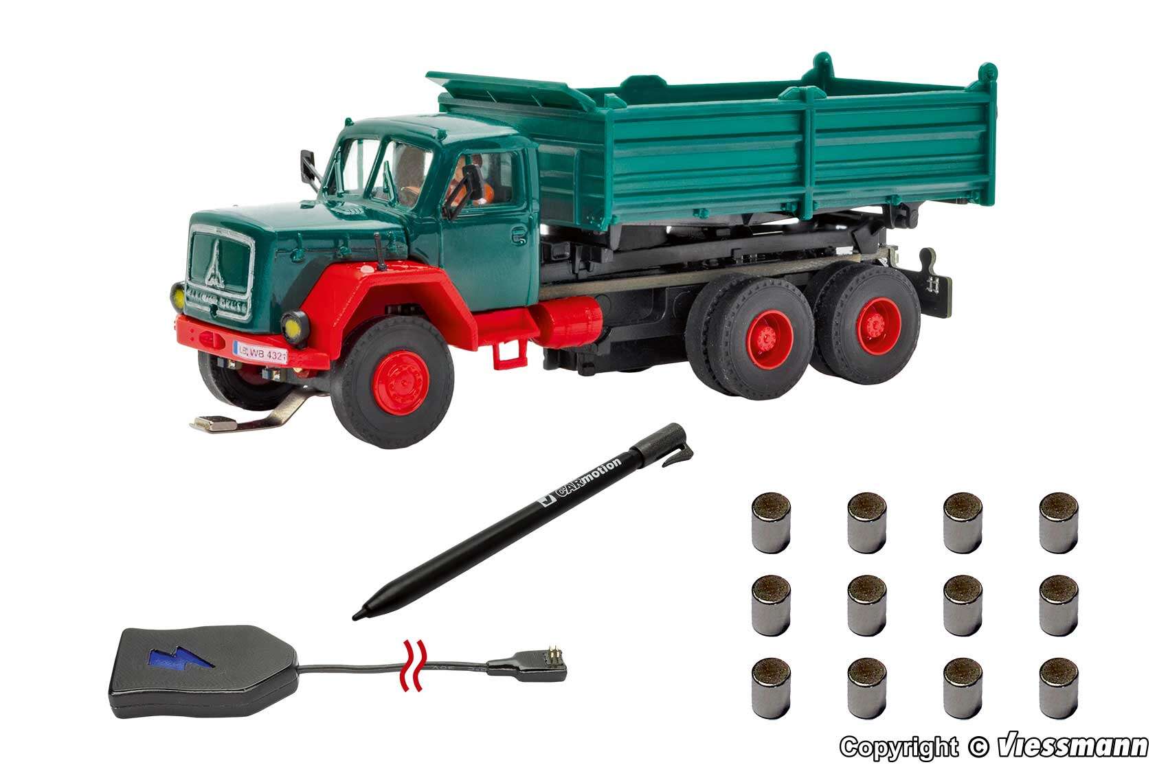 HO CarMotion basic starter set, MAGIRUS DEUTZ 3-axle dump truck