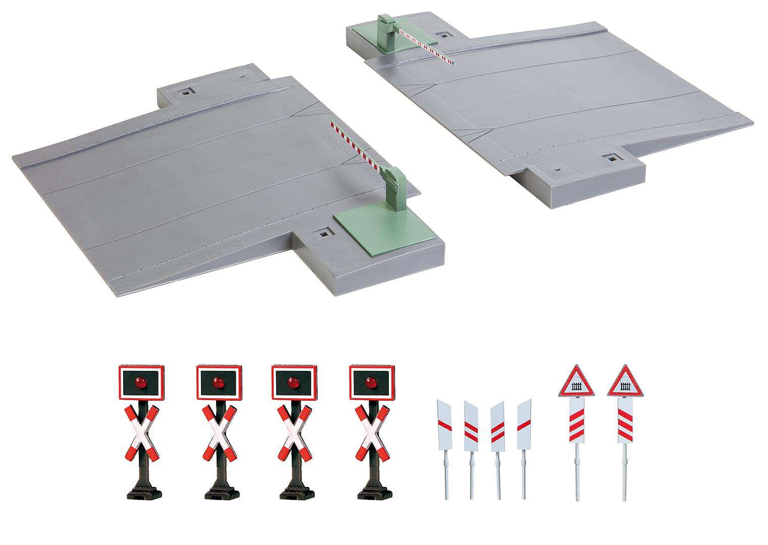 Railway gate with drive parts