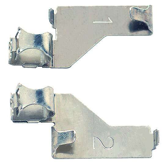 Track feed clips, 2 x single pole