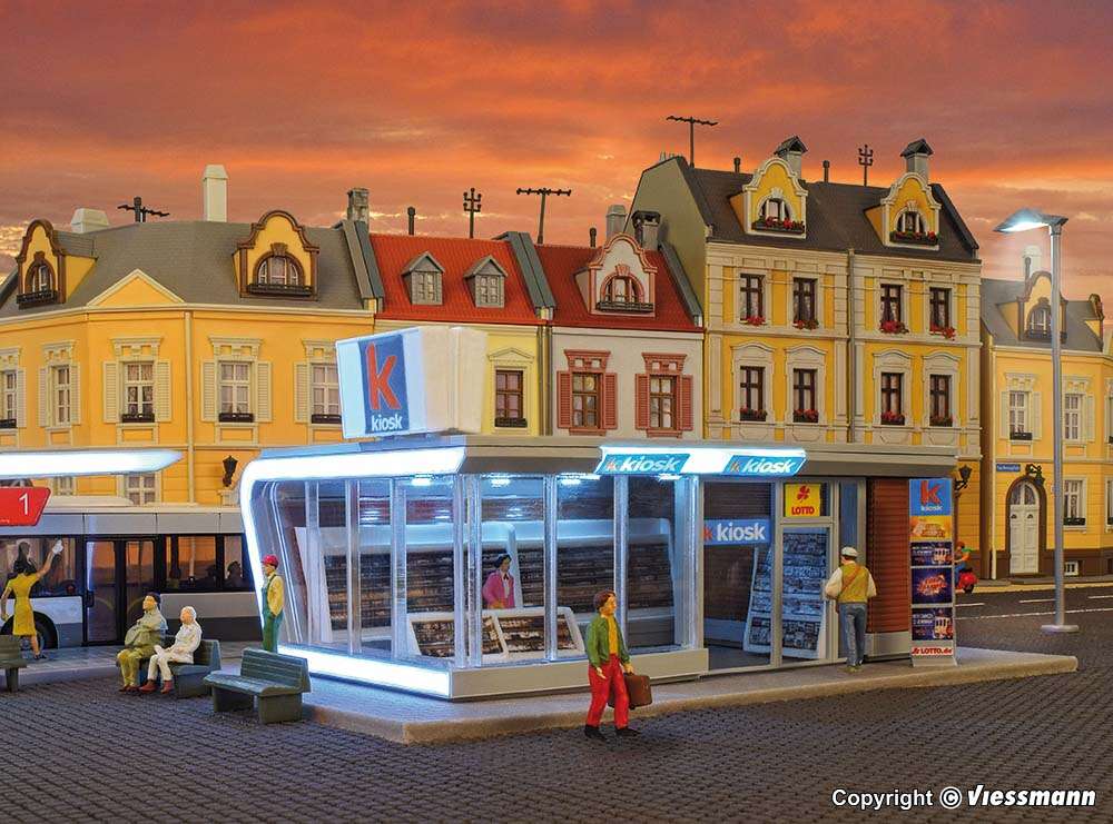 Modern kiosk incl. LED lighting