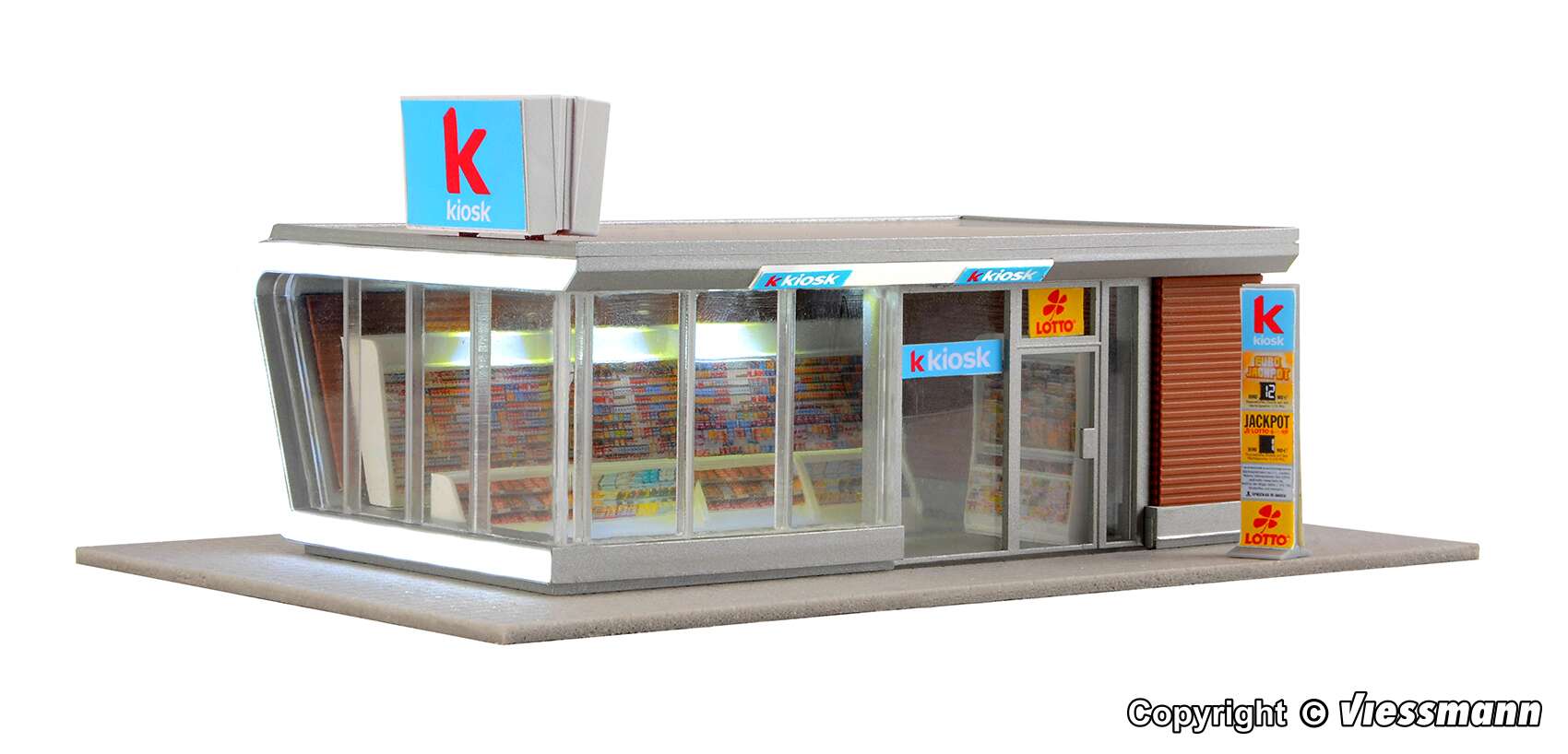 Modern kiosk incl. LED lighting