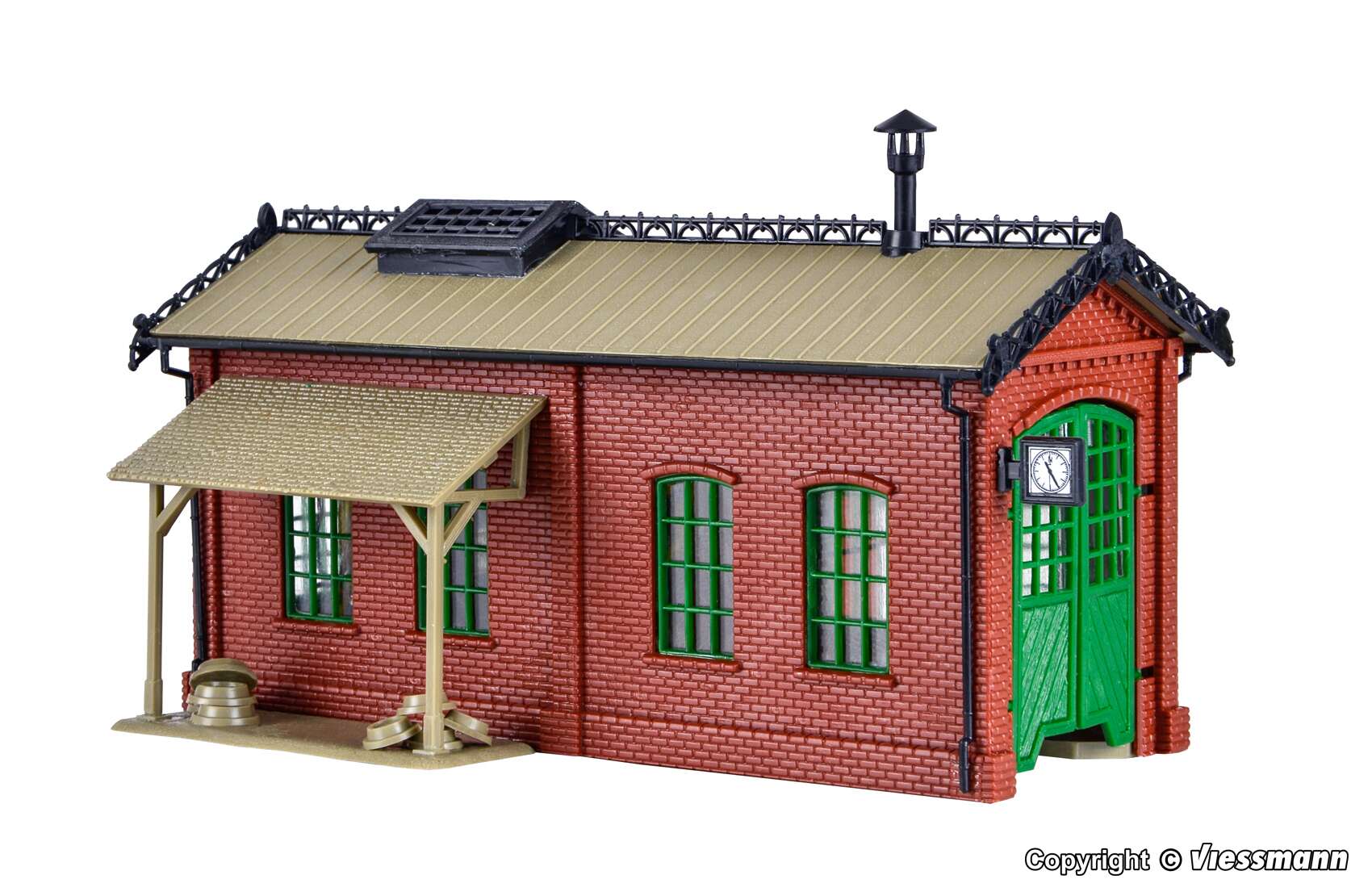 Loco shed, single track